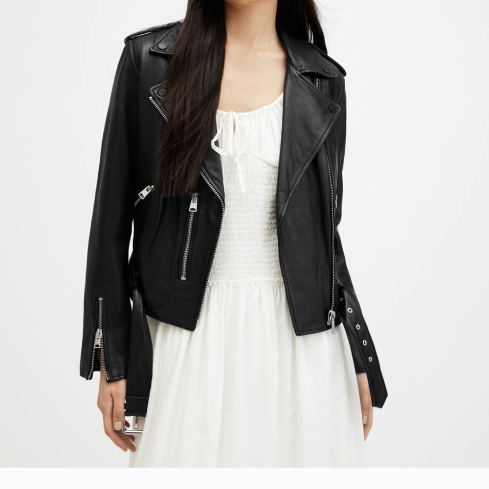 All Saints Balfern leather jacket size 8 - amazing condition